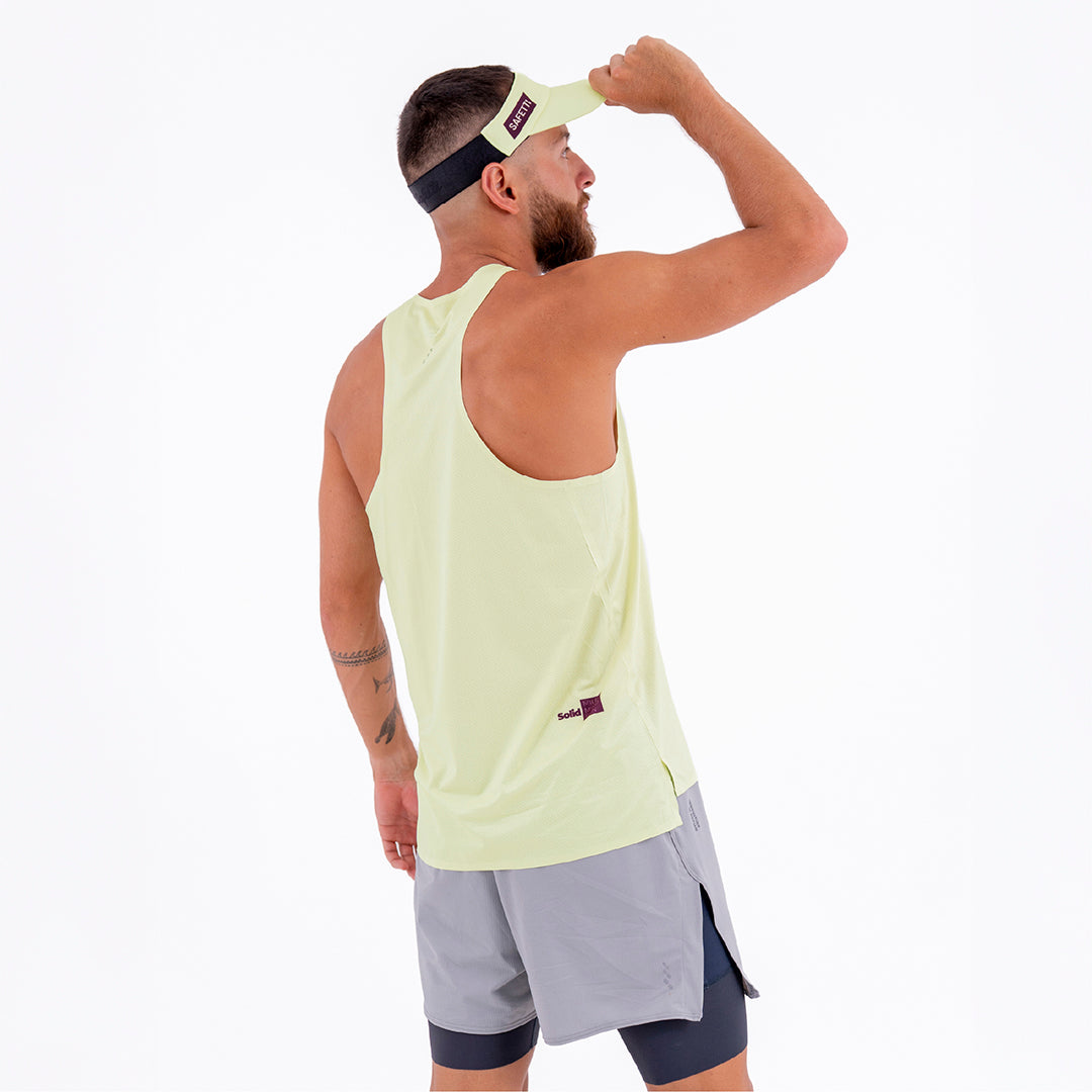 CAMISETA RUNNING MANGA SISA LEVIT AMARILLO PARA HOMBRE