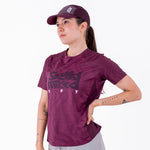 CAMISETA RUNNING MANGA CORTA PRO 405 CIRUELA PARA MUJER