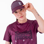 CAMISETA RUNNING MANGA CORTA PRO 405 CIRUELA PARA MUJER