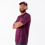 CAMISETA RUNNING MANGA CORTA PRO 405 CIRUELA PARA HOMBRE