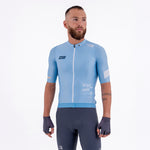 CAMISA CICLISMO MANGA CORTA SOLID BLU AURA PARA HOMBRE