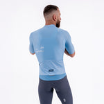 CAMISA CICLISMO MANGA CORTA SOLID BLU AURA PARA HOMBRE