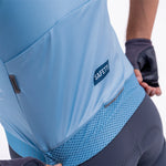 CAMISA CICLISMO MANGA CORTA SOLID BLU AURA PARA HOMBRE