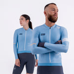 CAMISA CICLISMO MANGA LARGA SOLID BLUE AURA PARA HOMBRE