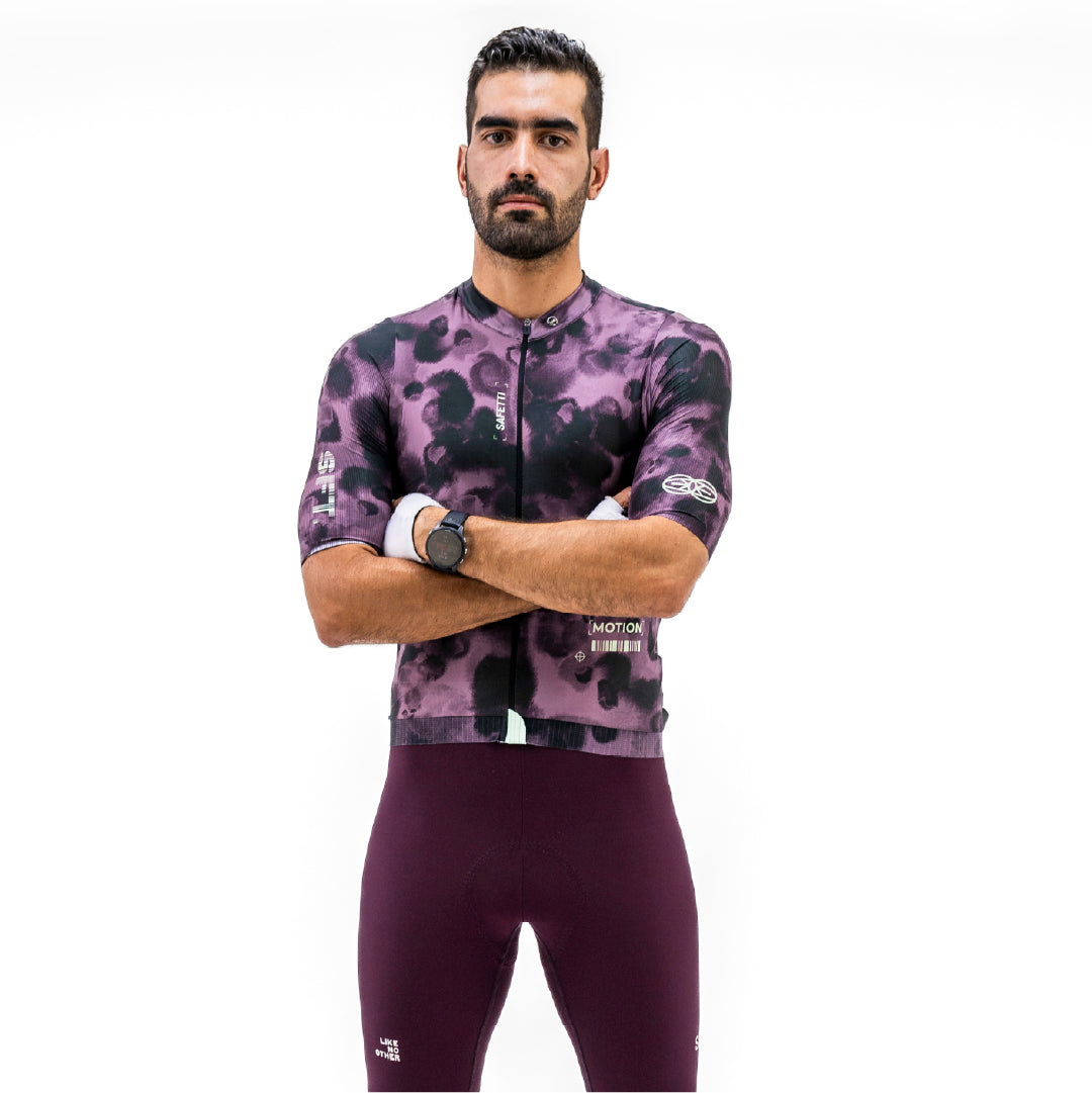 CAMISA CICLISMO MANGA CORTA TIDE CIRUELA PARA HOMBRE