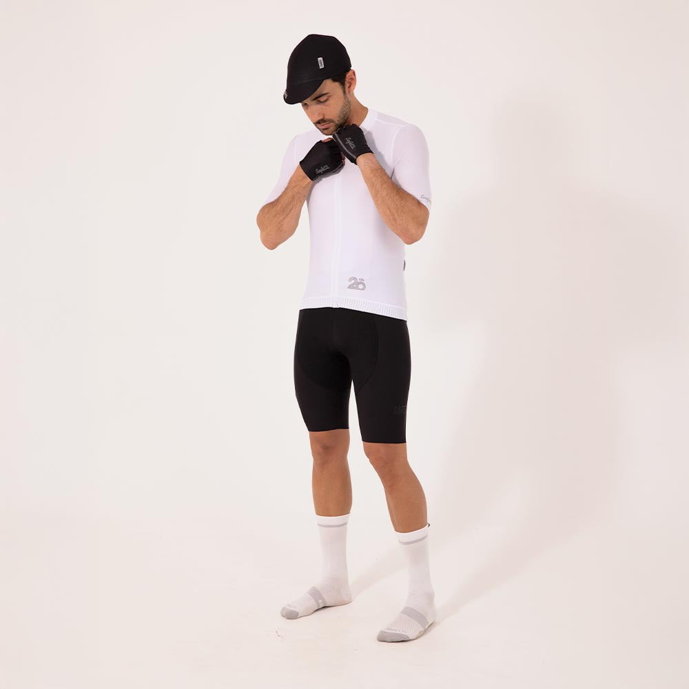 CAMISA CICLISMO MANGA CORTA ESSENTIAL WHITE PARA HOMBRE