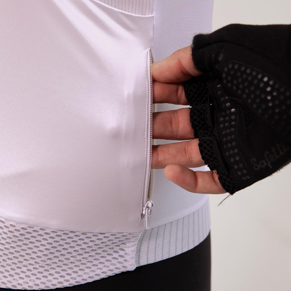 CAMISA CICLISMO MANGA CORTA ESSENTIAL WHITE PARA HOMBRE