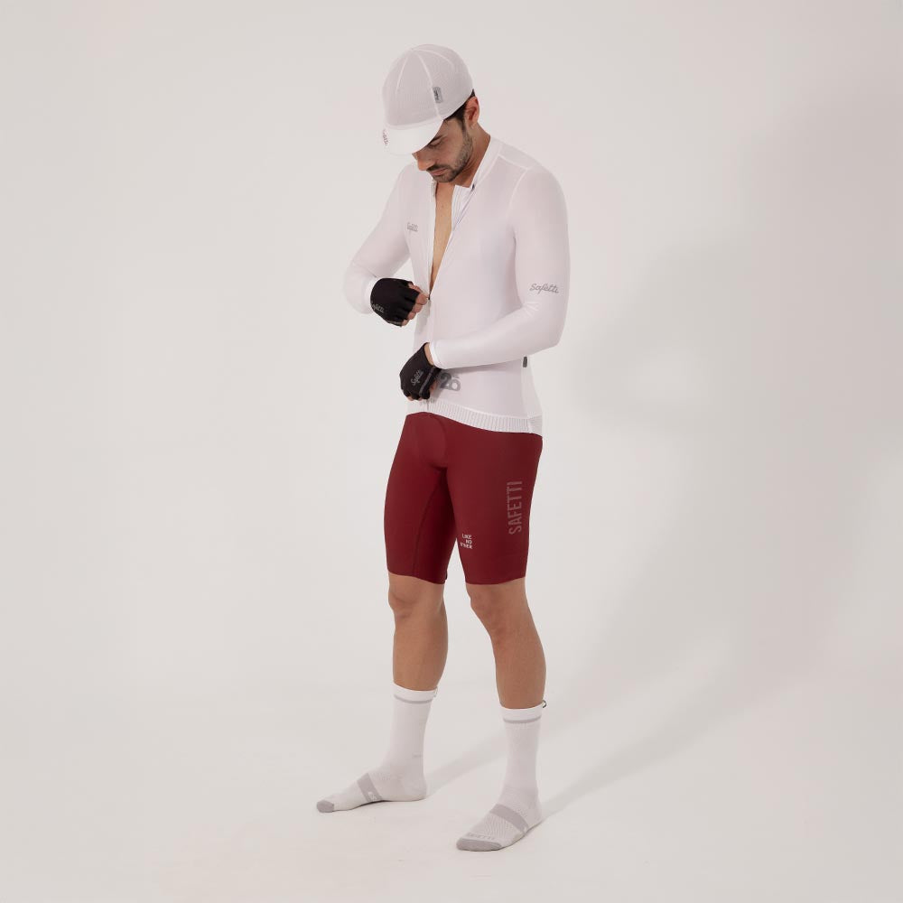 CAMISA CICLISMO MANGA LARGA ESSENTIAL WHITE PARA HOMBRE