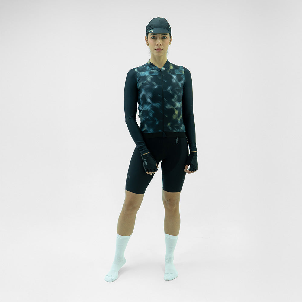 CAMISA CICLISMO MANGA LARGA STROBE NEGRO PARA MUJER