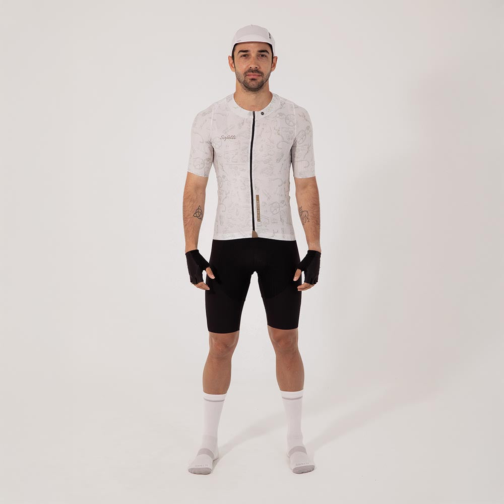 CAMISA CICLISMO MANGA CORTA CLASSIC PARTS PERLA PARA HOMBRE