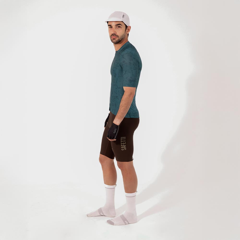 CAMISA CICLISMO MANGA CORTA CLASSIC PARTS ESMERALDA PARA HOMBRE