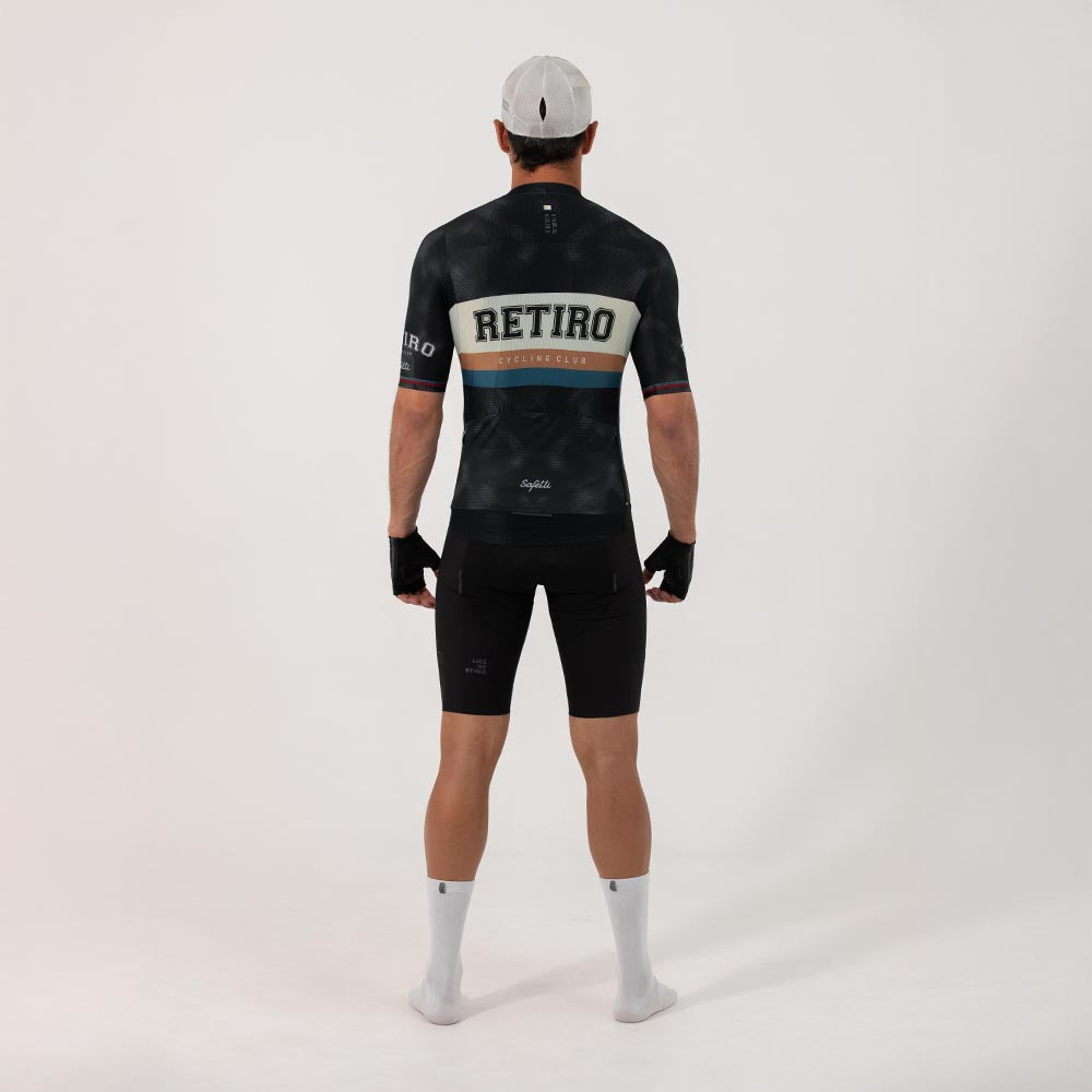 CAMISA CICLISMO MANGA CORTA RETIRO 2025 BLACK PARA HOMBRE