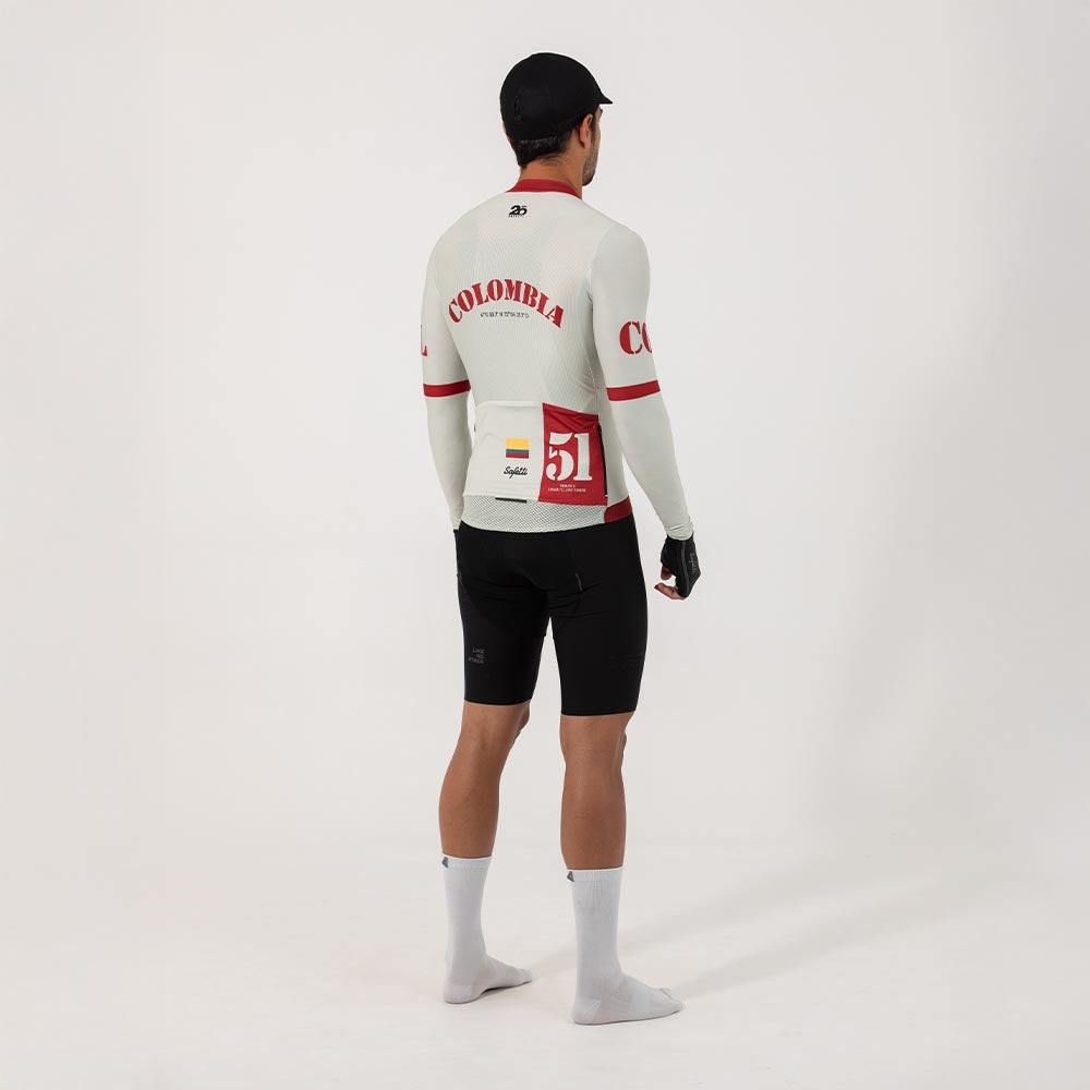 CAMISA CICLISMO MANGA LARGA COLOMBIA 51 PARA HOMBRE
