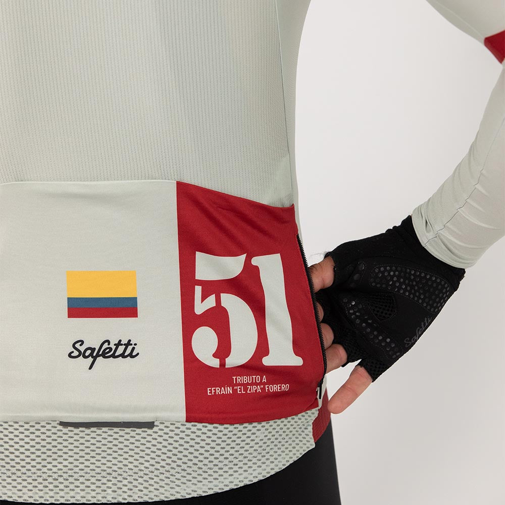 CAMISA CICLISMO MANGA LARGA COLOMBIA 51 PARA HOMBRE