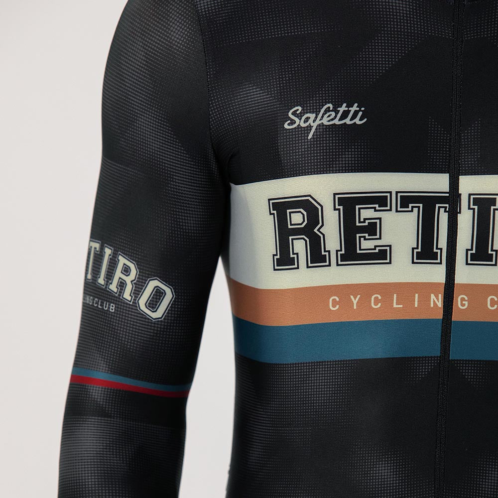 CAMISA CICLISMO MANGA LARGA RETIRO 2025 BLACK PARA HOMBRE