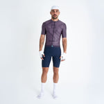 CAMISA CICLISMO MANGA CORTA ENGRAVED PURPLE PARA HOMBRE