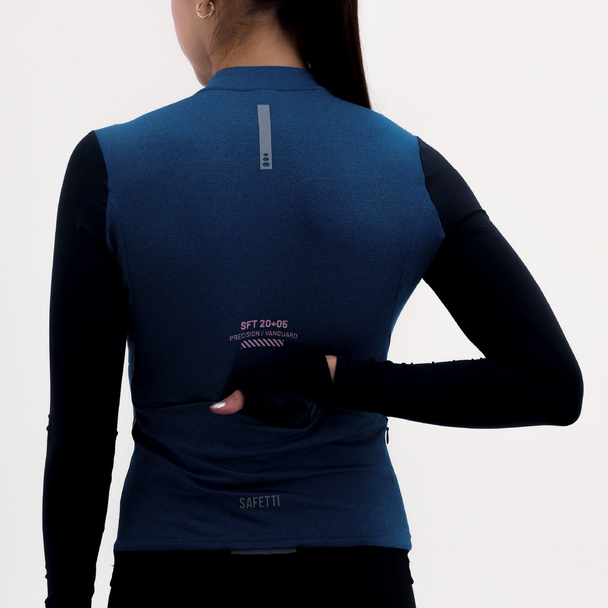 CAMISA CICLISMO MANGA LARGA CLIMATE AZUL PARA MUJER