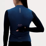 CAMISA CICLISMO MANGA LARGA CLIMATE AZUL PARA MUJER