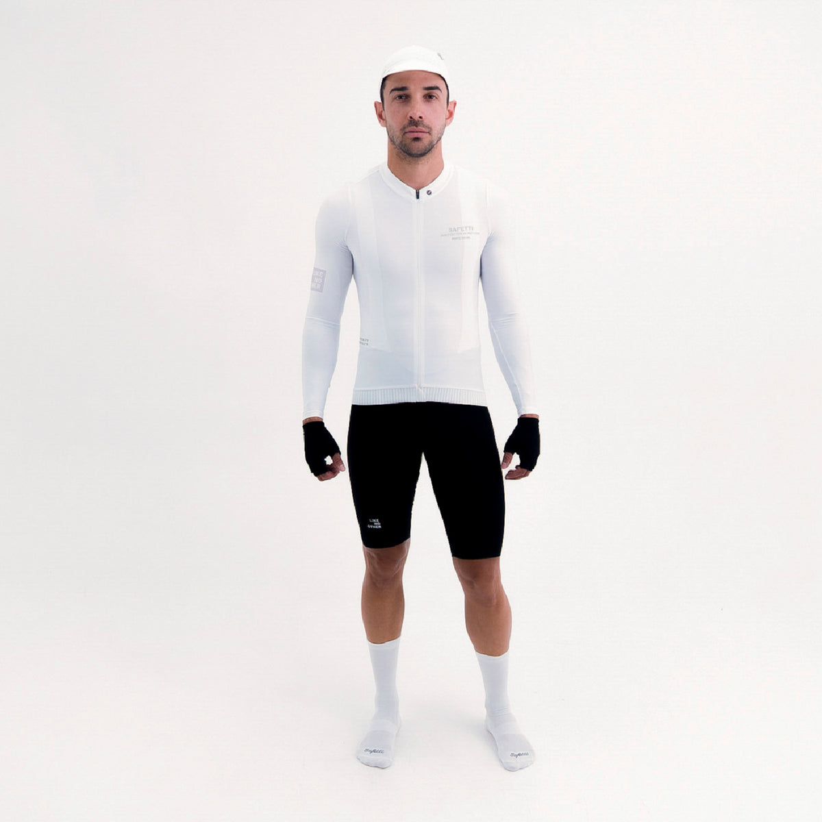 CAMISA CICLISMO MANGA LARGA LATITUDE BLANCA PARA HOMBRE