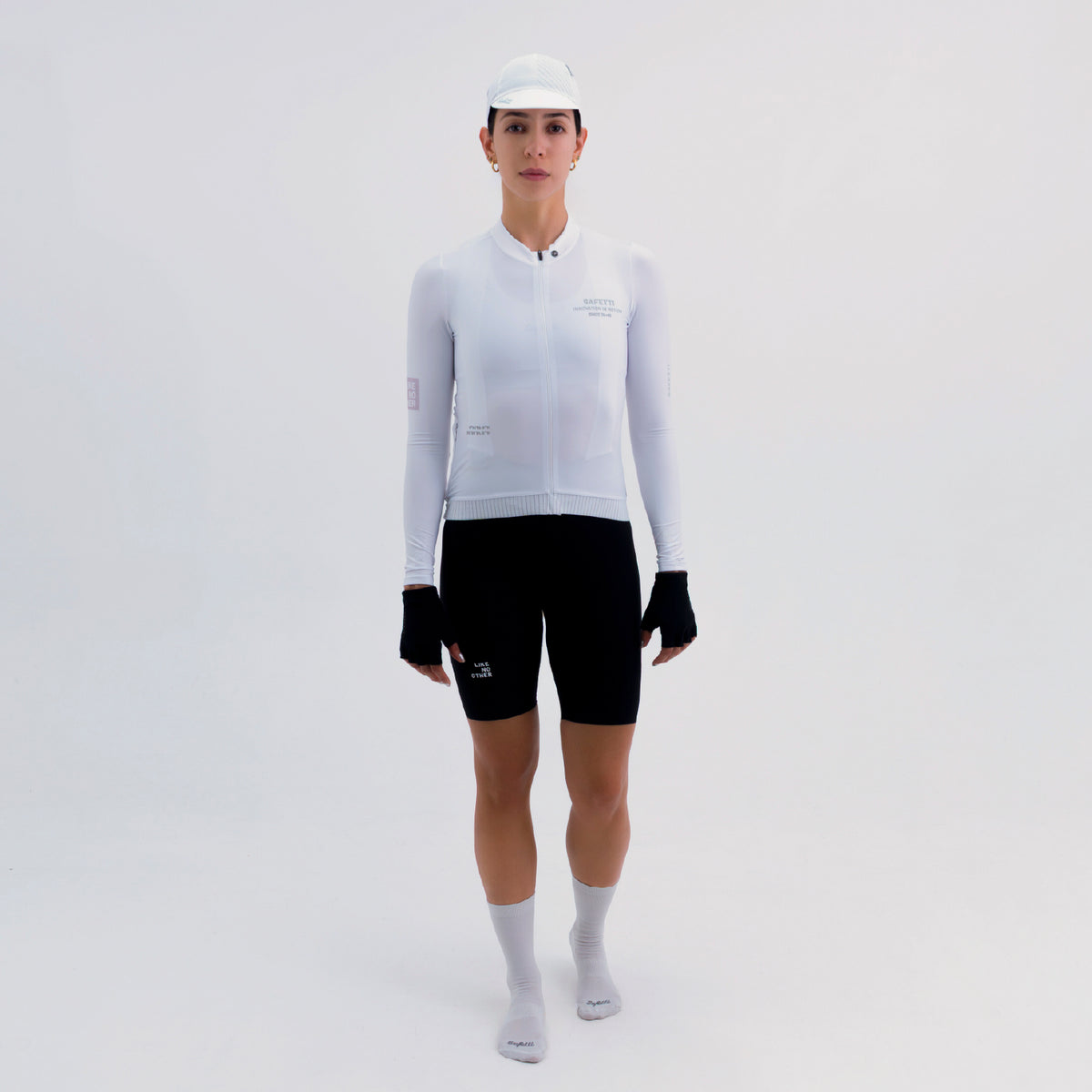 CAMISA CICLISMO MANGA LARGA LATITUDE BLANCA PARA MUJER