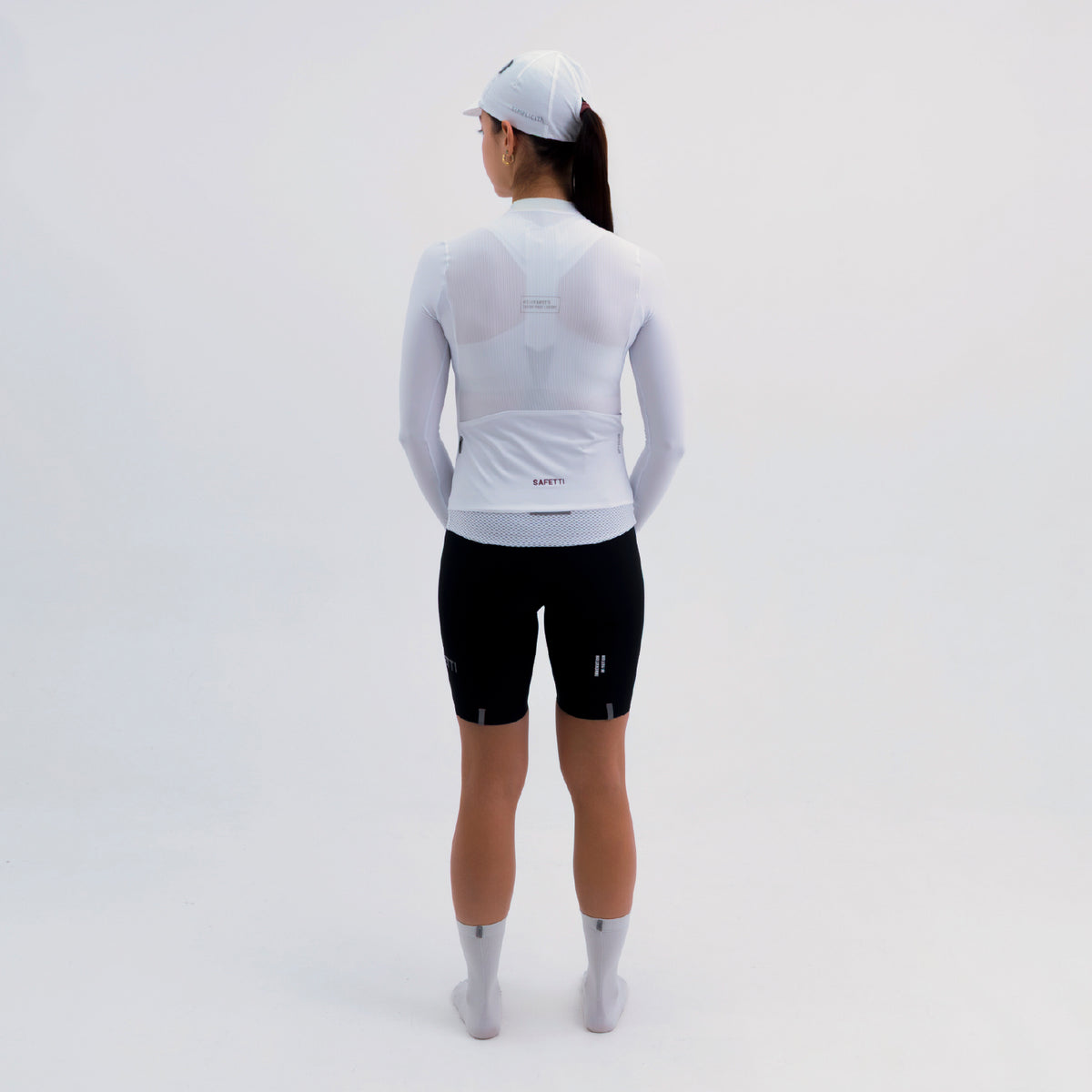 CAMISA CICLISMO MANGA LARGA LATITUDE BLANCA PARA MUJER