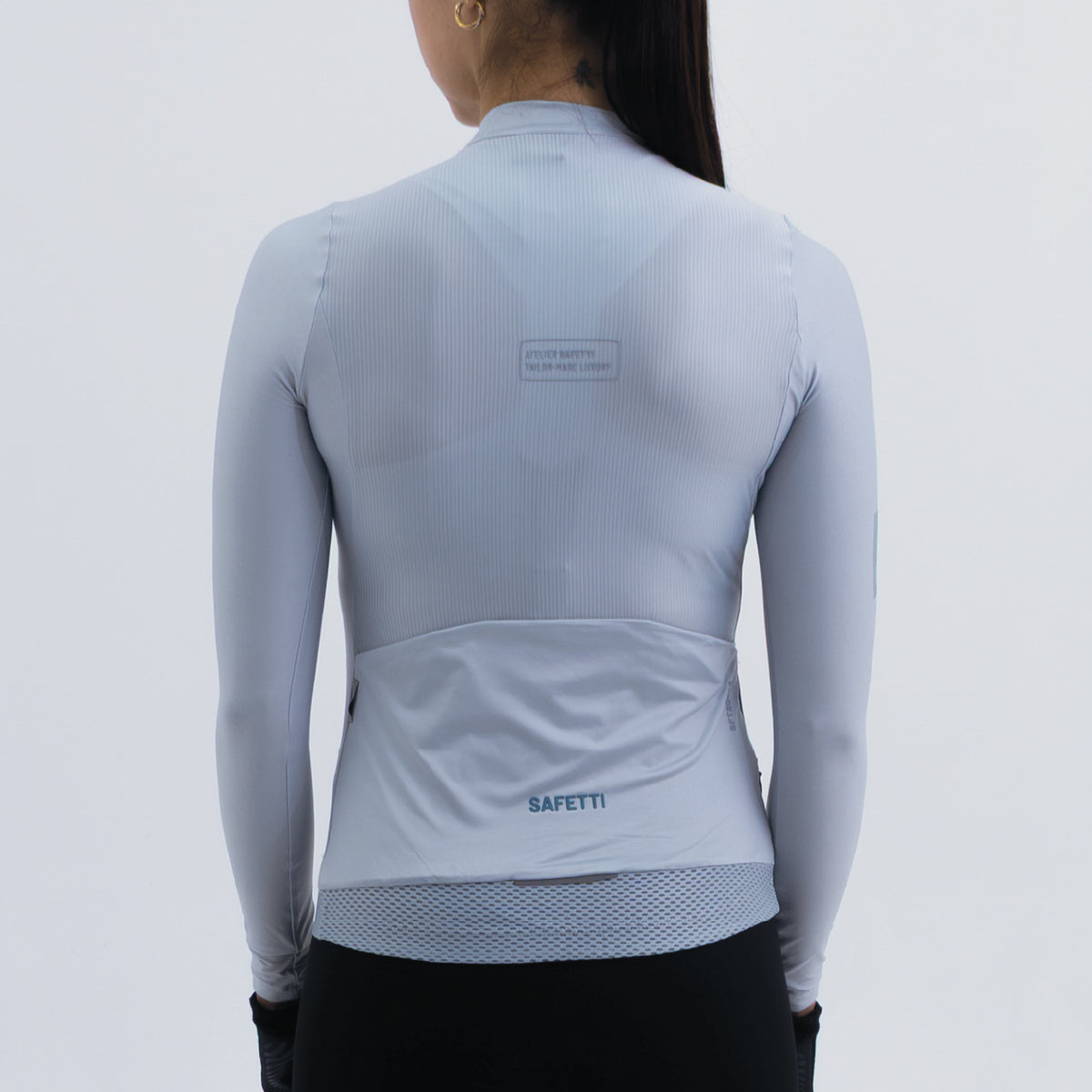 CAMISA CICLISMO MANGA LARGA LATITUDE GRIS PARA MUJER