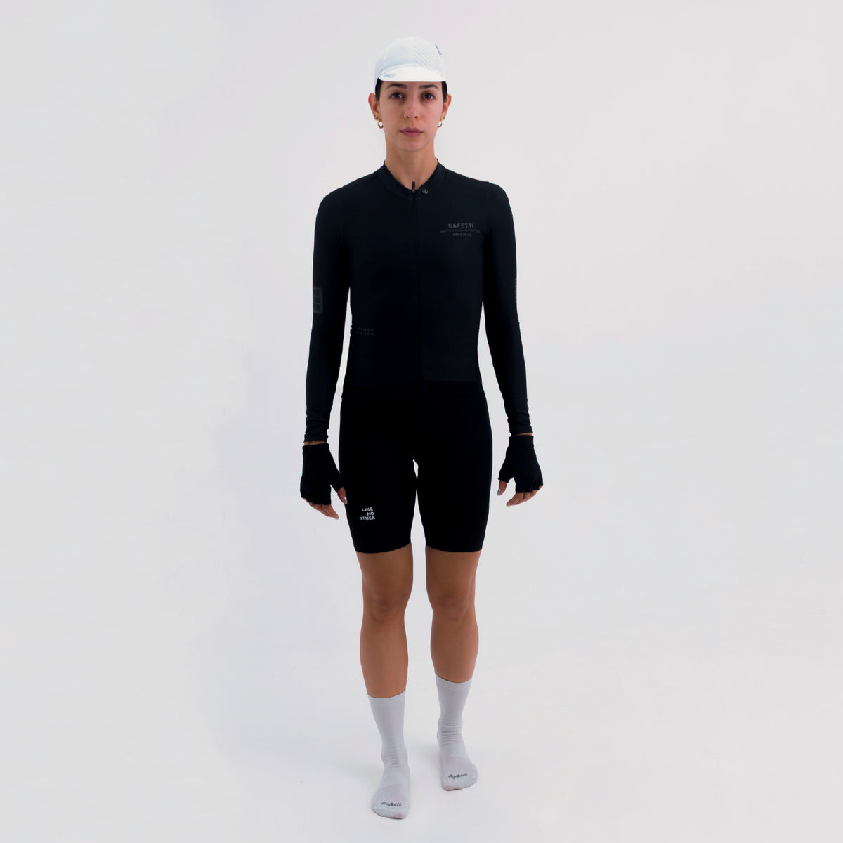 CAMISA CICLISMO MANGA LARGA LATITUDE NERO PARA MUJER