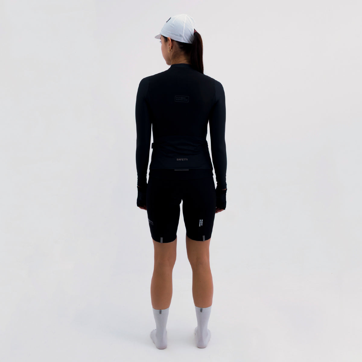CAMISA CICLISMO MANGA LARGA LATITUDE NERO PARA MUJER