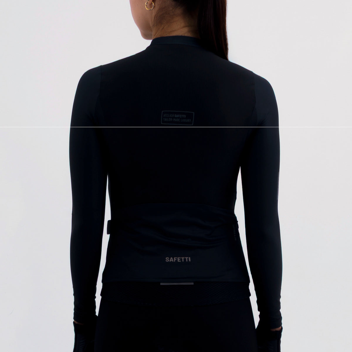 CAMISA CICLISMO MANGA LARGA LATITUDE NERO PARA MUJER