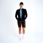 CAMISA CICLISMO MANGA CORTA ENGRAVED BLUE PARA MUJER