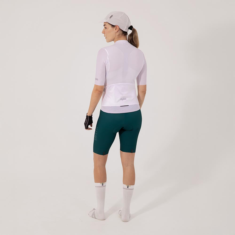 CAMISA CICLISMO MANGA CORTA ESSENTIAL WHITE PARA MUJER