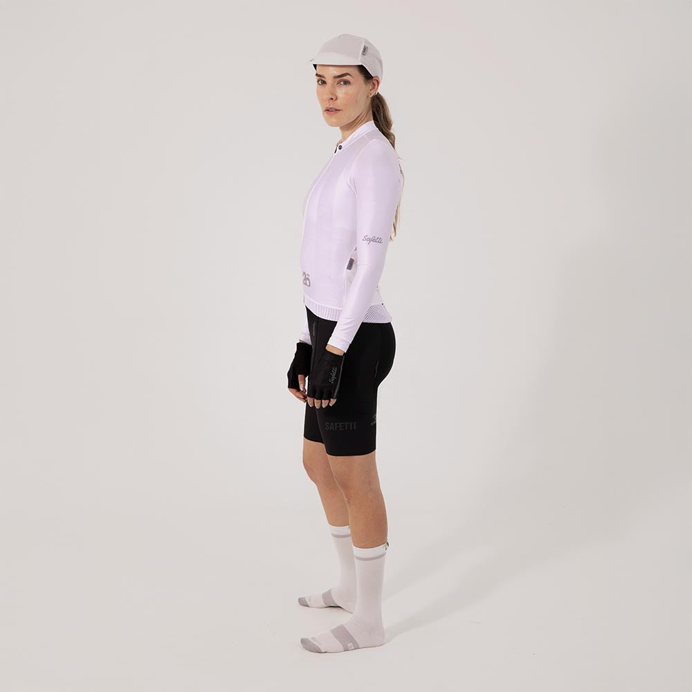 CAMISA CICLISMO MANGA LARGA ESSENTIAL WHITE PARA MUJER