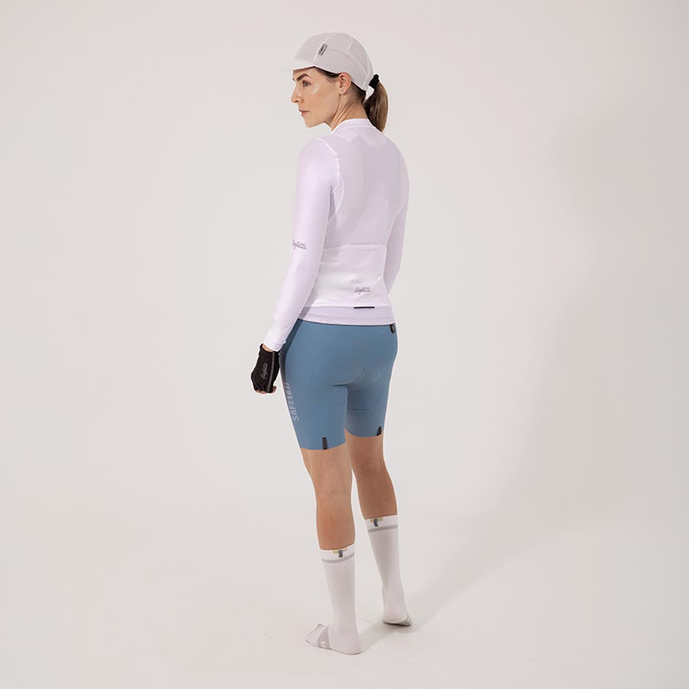 CAMISA CICLISMO MANGA LARGA ESSENTIAL WHITE PARA MUJER