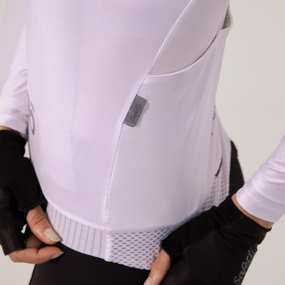 CAMISA CICLISMO MANGA LARGA ESSENTIAL WHITE PARA MUJER