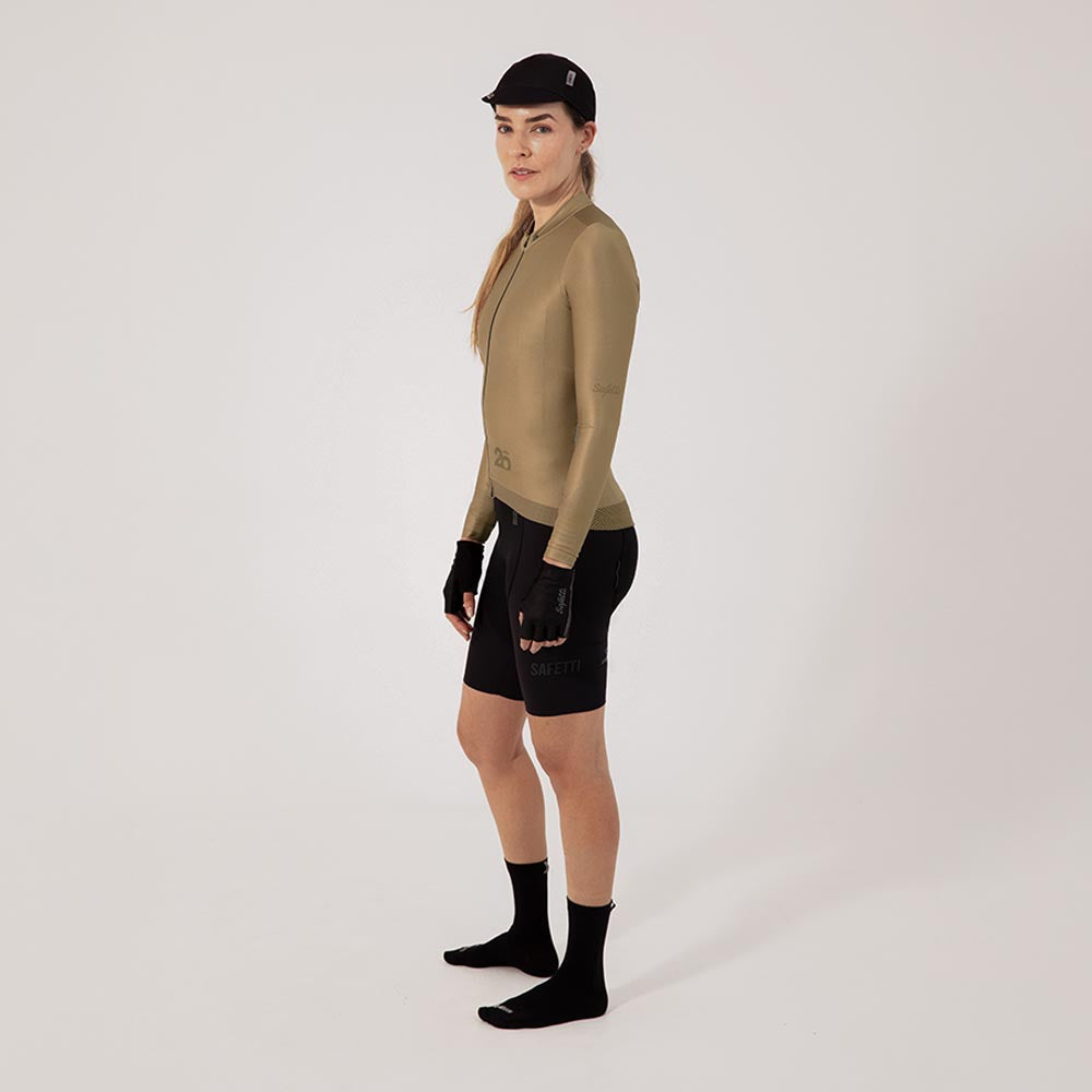 CAMISA CICLISMO MANGA LARGA ESSENTIAL GOLD PARA MUJER