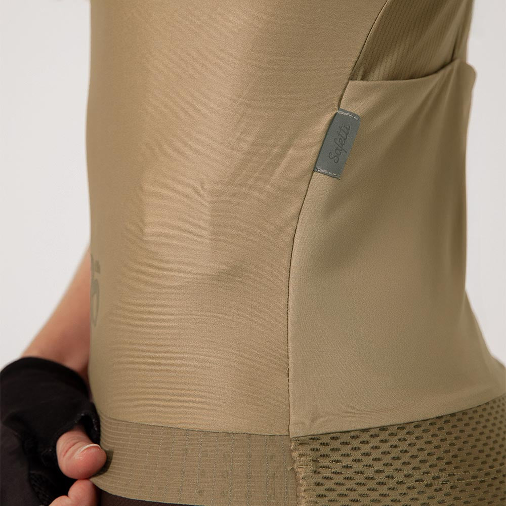 CAMISA CICLISMO MANGA CORTA ESSENTIAL GOLD PARA MUJER