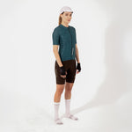 CAMISA CICLISMO MANGA CORTA CLASSIC PARTS ESMERALDA PARA MUJER
