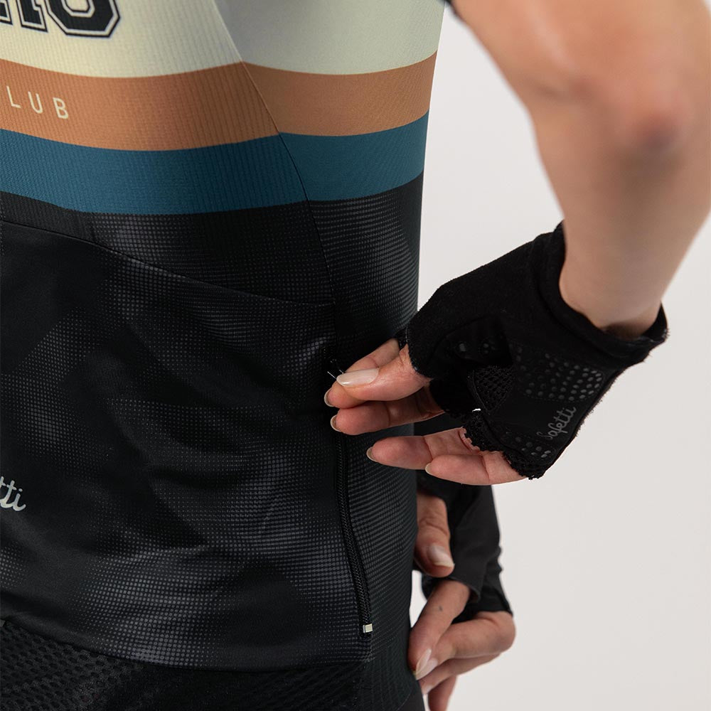 CAMISA CICLISMO MANGA CORTA RETIRO 2025 BLACK PARA MUJER