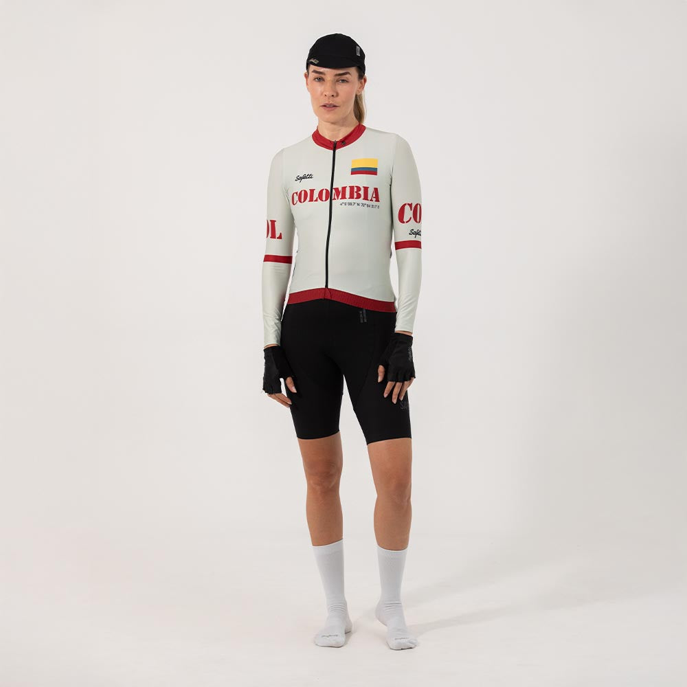 CAMISA CICLISMO MANGA LARGA COLOMBIA 51 PARA MUJER