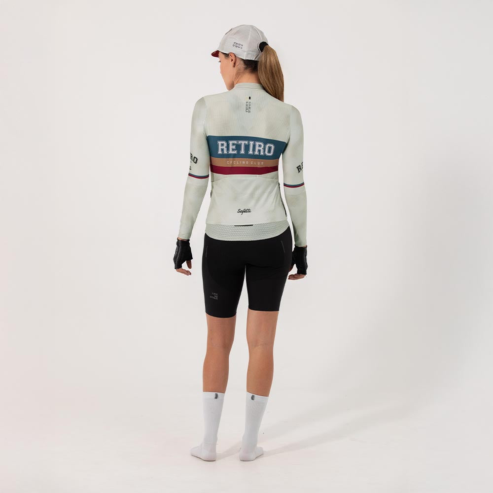 CAMISA CICLISMO MANGA LARGA RETIRO 2025 PEARL PARA MUJER