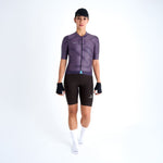 CAMISA CICLISMO MANGA CORTA ENGRAVED PURPLE PARA MUJER