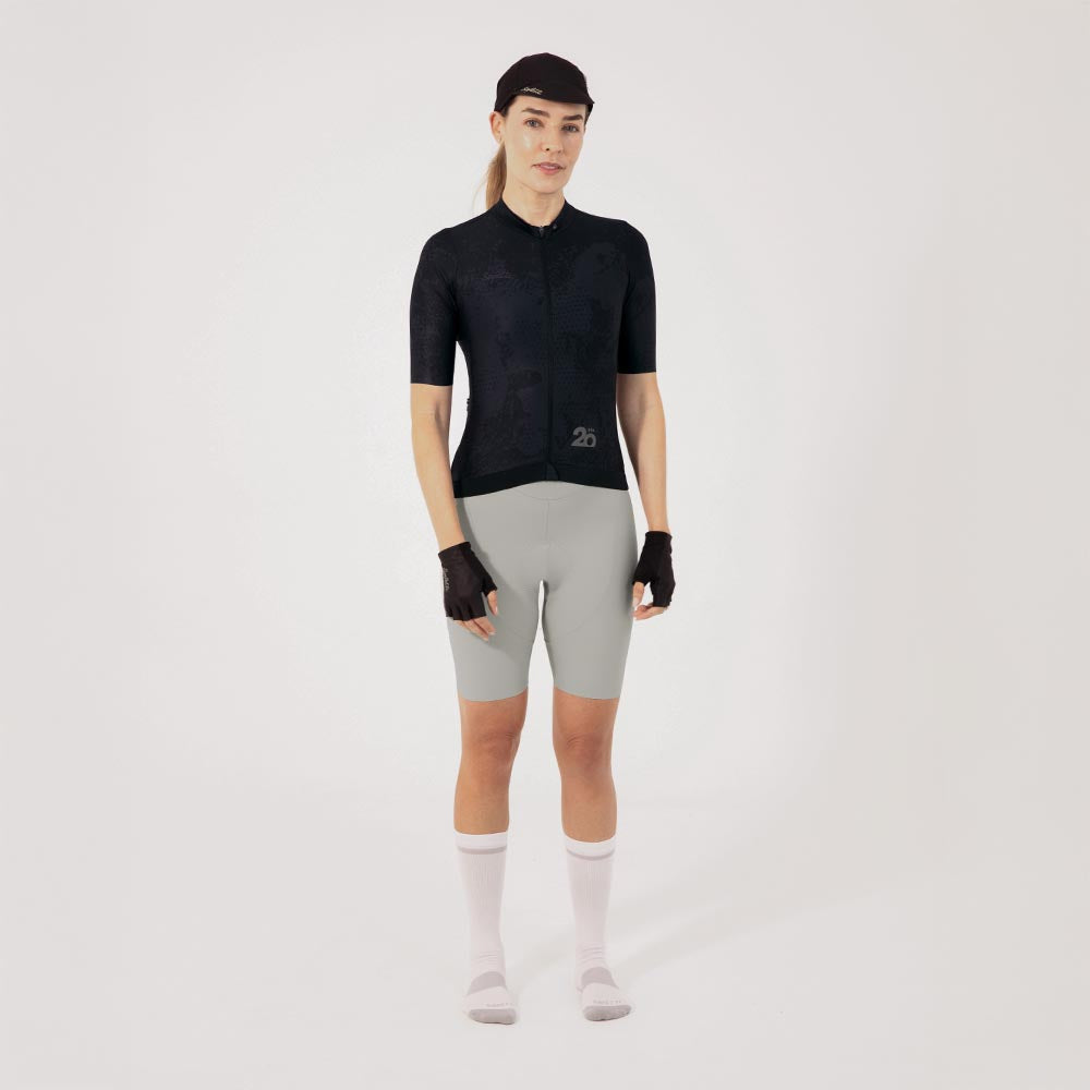 CAMISA CICLISMO MANGA CORTA ESSENTIAL BLACK PARA MUJER