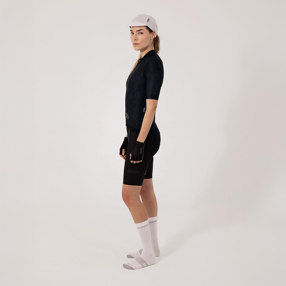 CAMISA CICLISMO MANGA CORTA ESSENTIAL BLACK PARA MUJER