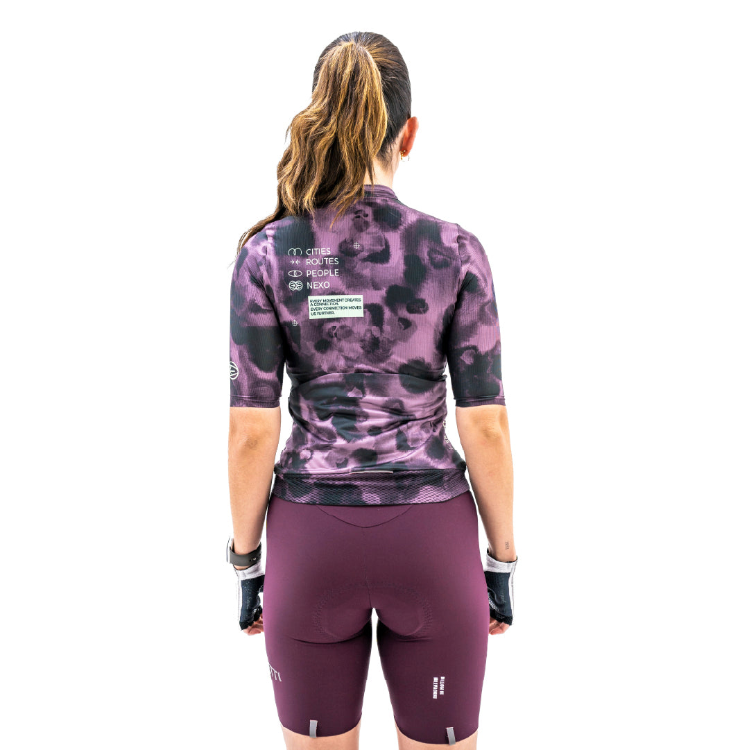 CAMISA CICLISMO MANGA CORTA TIDE CIRUELA PARA MUJER