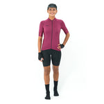 CAMISA CICLISMO BASIC RED WINE SLIM PARA MUJER
