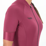 CAMISA CICLISMO BASIC RED WINE SLIM PARA MUJER