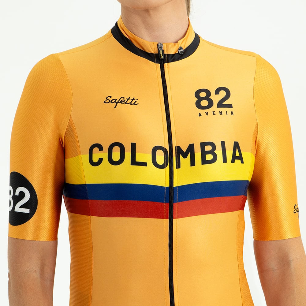 CAMISA CICLISMO MANGA CORTA COLOMBIA PARA MUJER