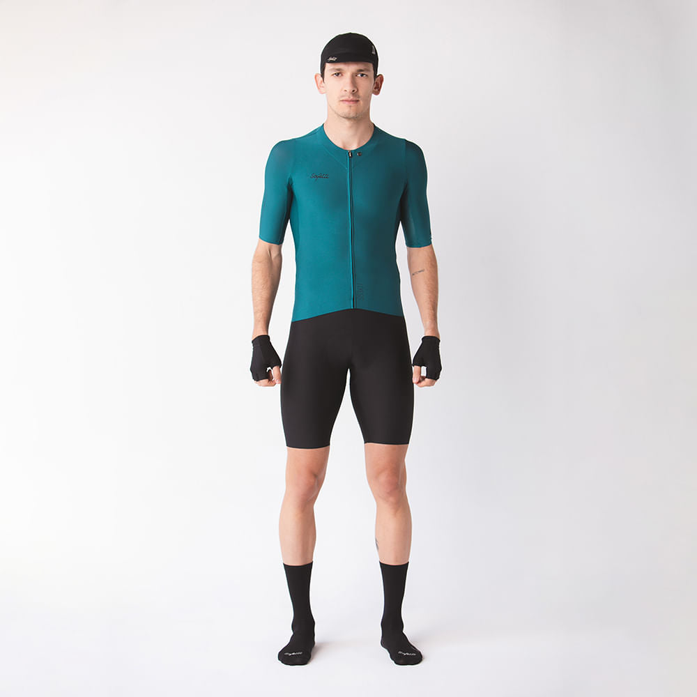 CAMISA CICLISMO MANGA CORTA ESSENCIAL COLORS PETROL BLUE PARA HOMBRE