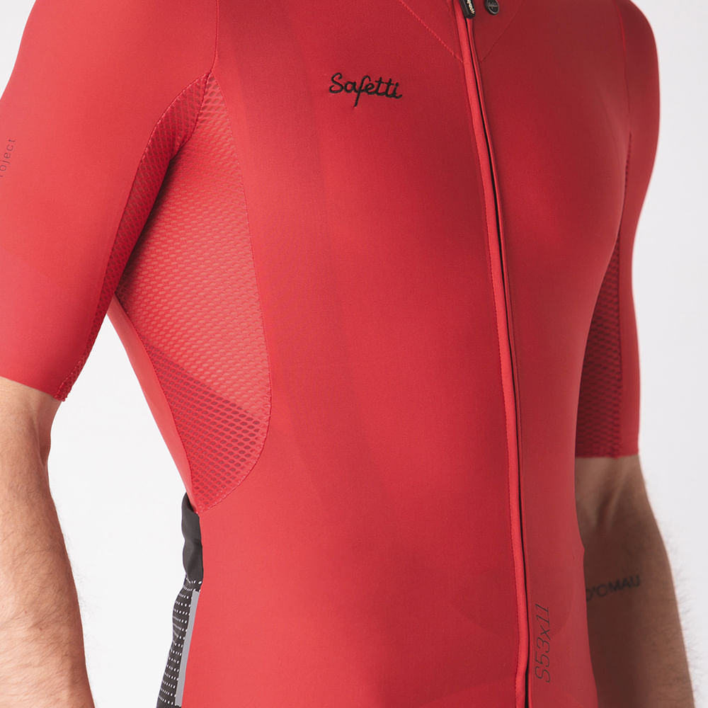 CAMISA CICLISMO MANGA CORTA ESSENCIAL COLORS SCARLET PARA HOMBRE