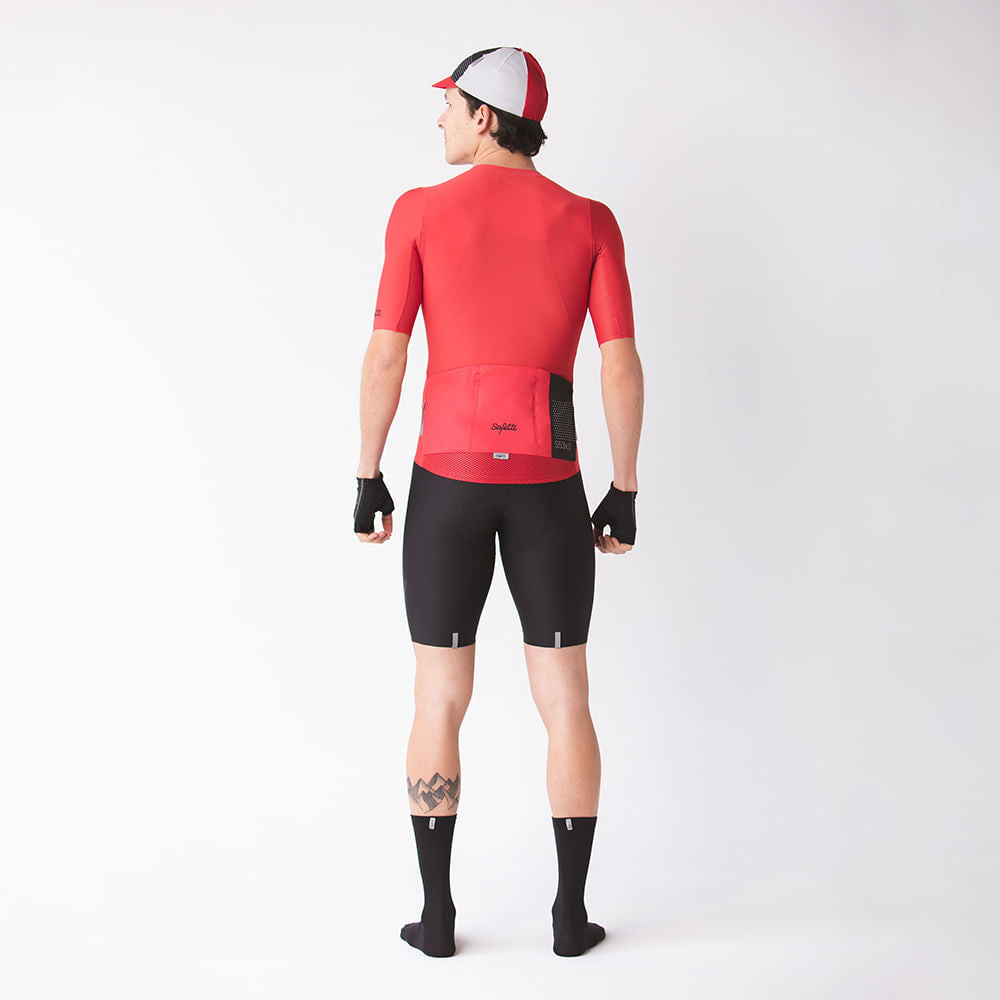 CAMISA CICLISMO MANGA CORTA ESSENCIAL COLORS SCARLET PARA HOMBRE